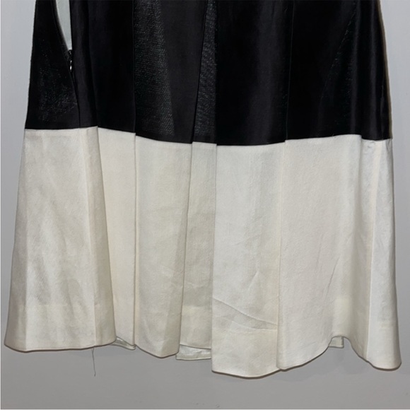 Kate spade black ivory sleeveless pleated dress sz 4 - Picture 12 of 14